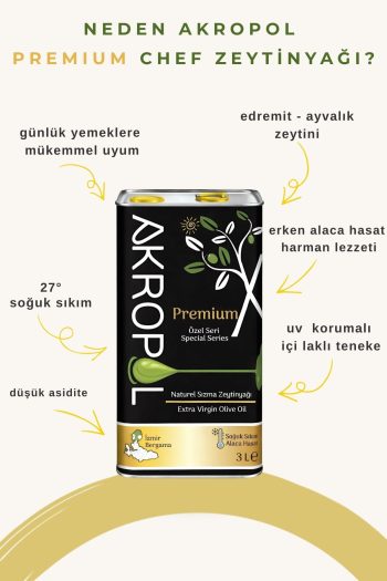 Akropol Premium Serisi Naturel Sızma Zeytinyağı 3 Lt.